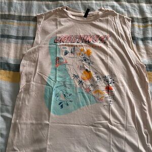Divided (H&M) Muscle Tee with California Print